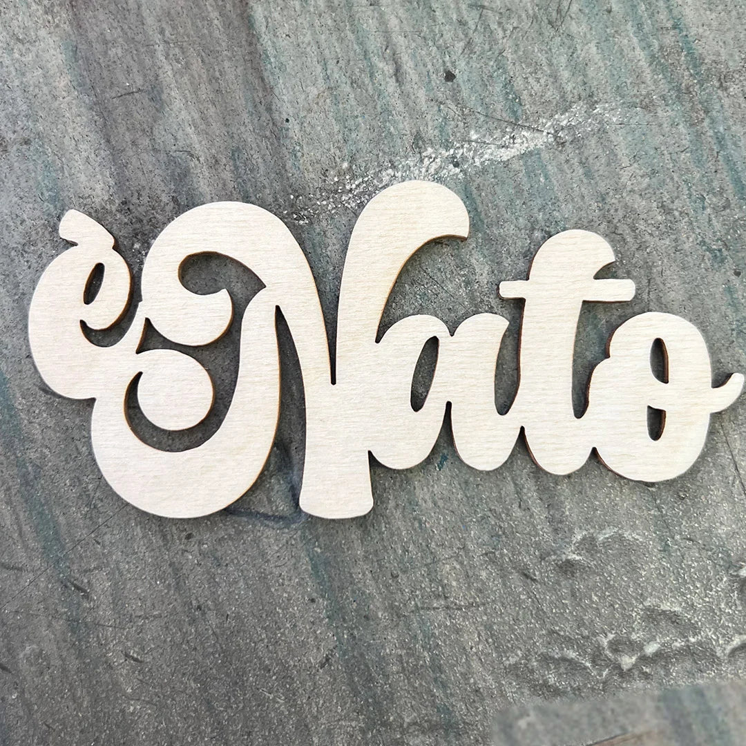 Scritta E' Nato in Legno 12cm Creattiva By Marta
