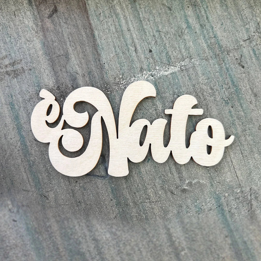Scritta E' Nato in Legno 8cm Creattiva By Marta