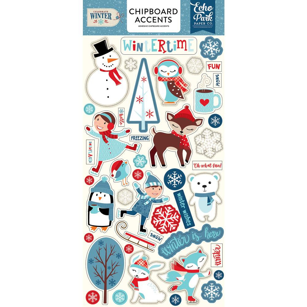 Chipboards Celebrate Winter Echo Park