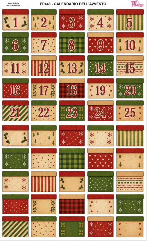 Pannolenci Calendario dell'Avvento
