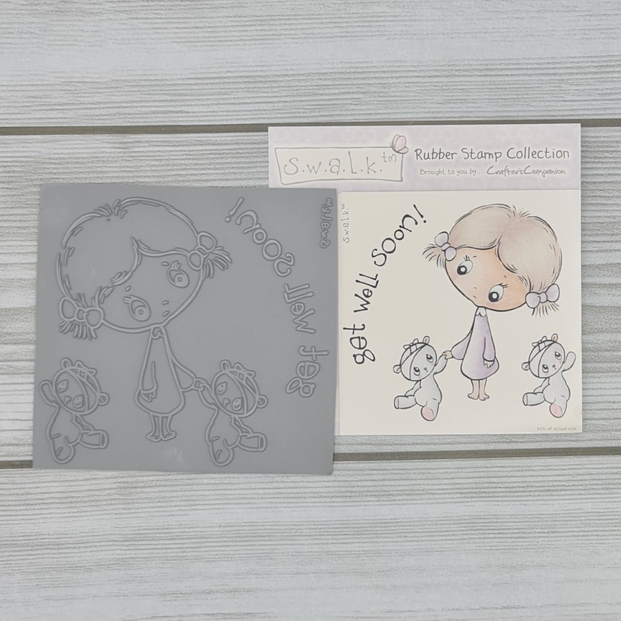 Timbro in caucciù S.w.a.l.k. Get Well Soon