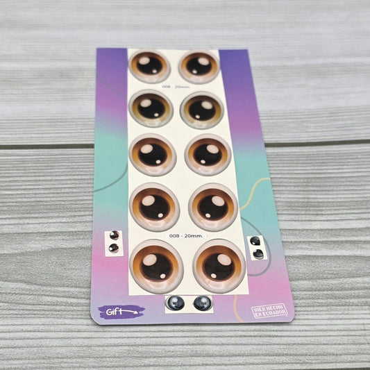 Occhi 3D misura 20mm Mod. 008