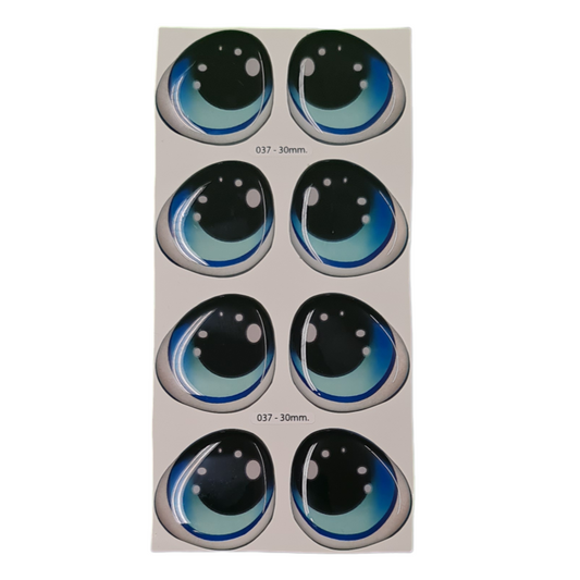 3D eyes measuring 30mm Code 037D30