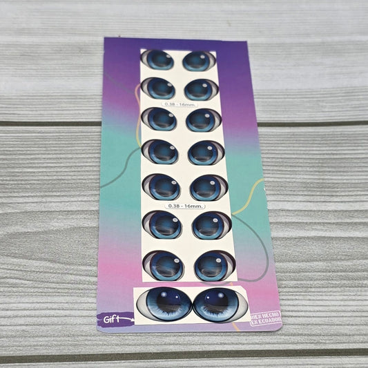 Occhi 3D misura 16mm Mod. 038