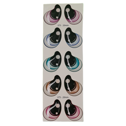 3D eyes measuring 20mm Code 075D20