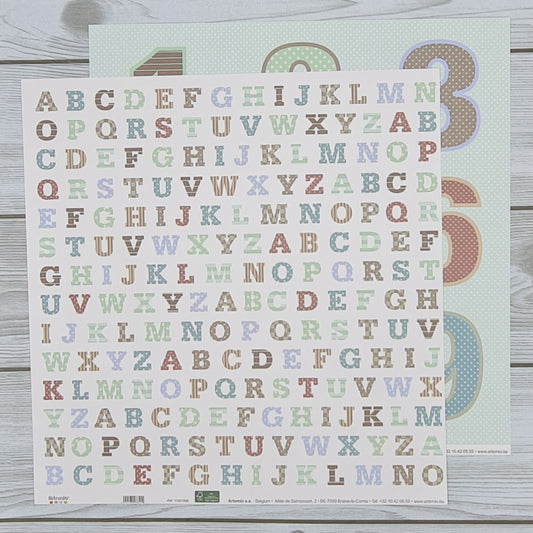 Petit Mec Alphabet Scrapbooking Sheet