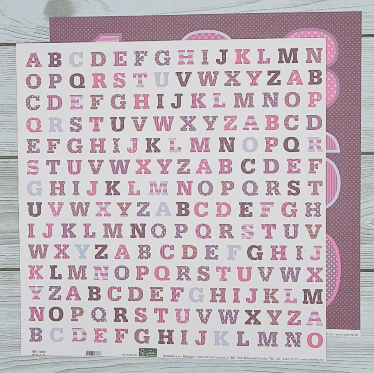 Petit Nana Alphabet Scrapbooking Sheet