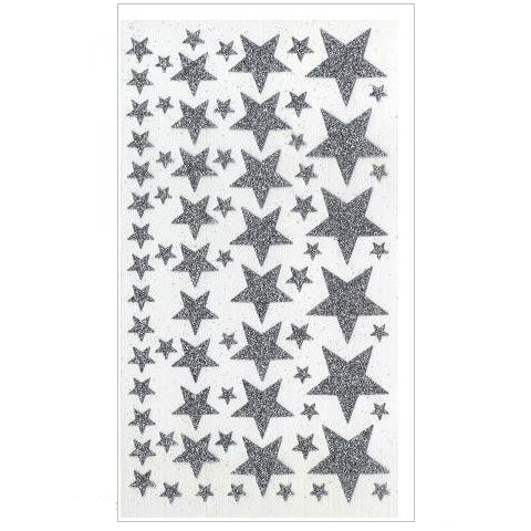 Stickers Stars Silver Glitter Artemio Code 11004502
