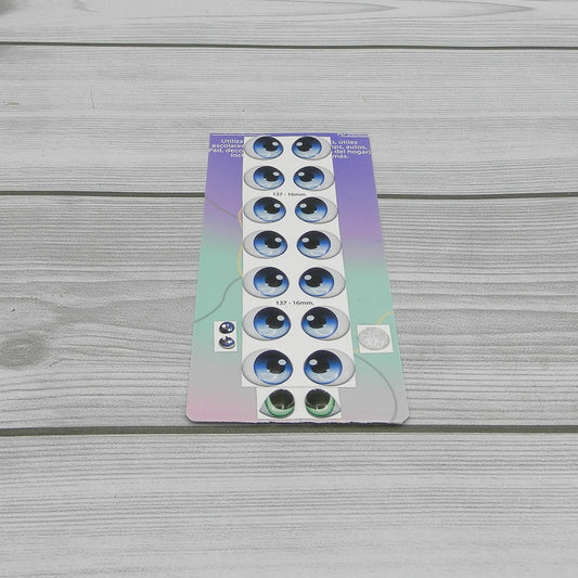Yeux 3D mesurant 16 mm Code 137D16