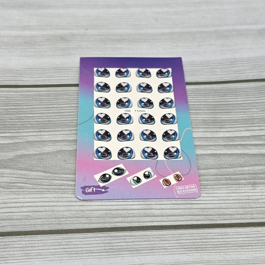 Occhi 3D misura 11mm Mod. 166