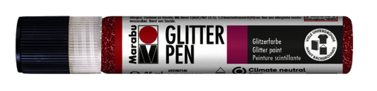 Glitter Pen Marabu 25ml Colore 538 Rubino
