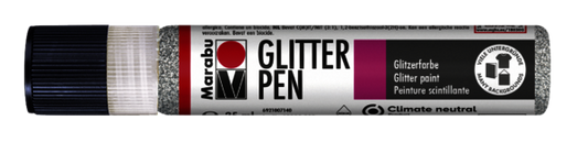 Glitter Pen Marabu 25ml Colore 582 Argento