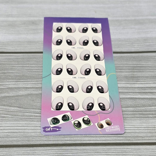 Occhi 3D misura 11mm Mod. 196