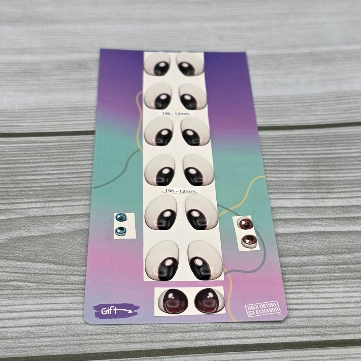 Occhi 3D misura 13mm Mod. 196