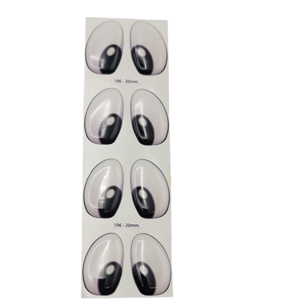 3D eyes measuring 20mm Code 196D20