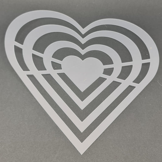 Polypropylene Stencil for Hearts