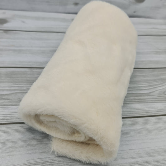 Tissu peluche doux Stafil blanc 50x80 cm