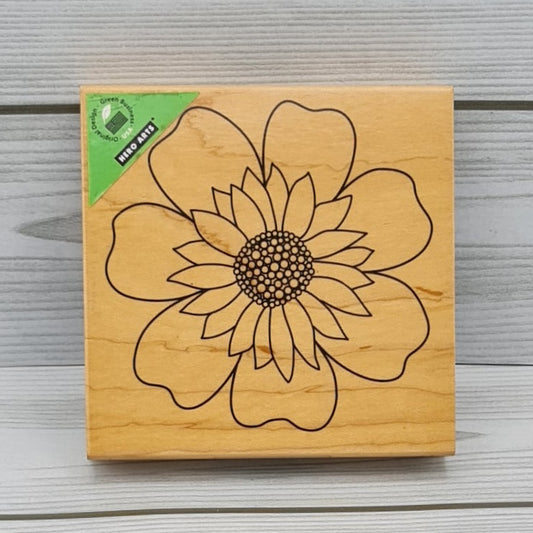 Flower wooden stamp