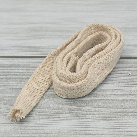 Greige Wool Tubular 1.5cm