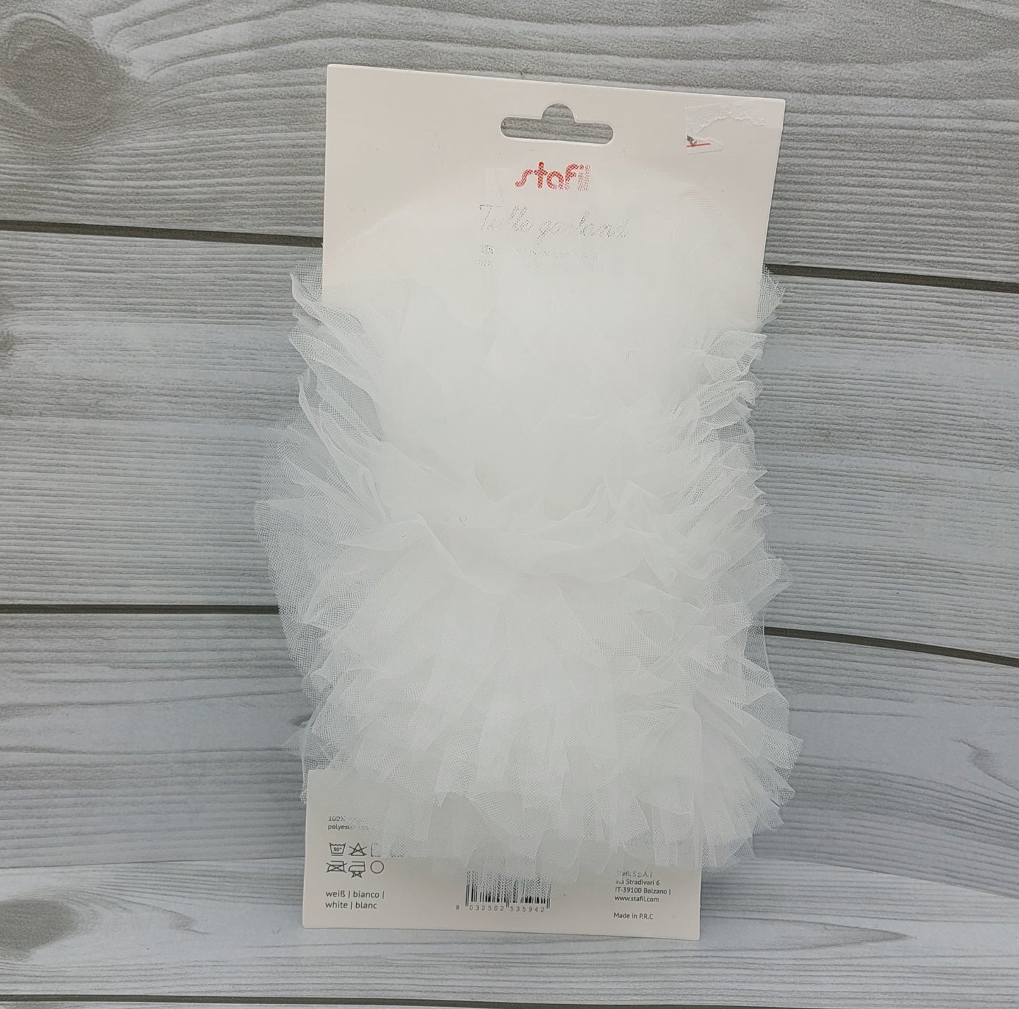 Tulle Garland Bianco Stafil