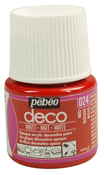 Decò Mat 45ml Rosso Pebeo