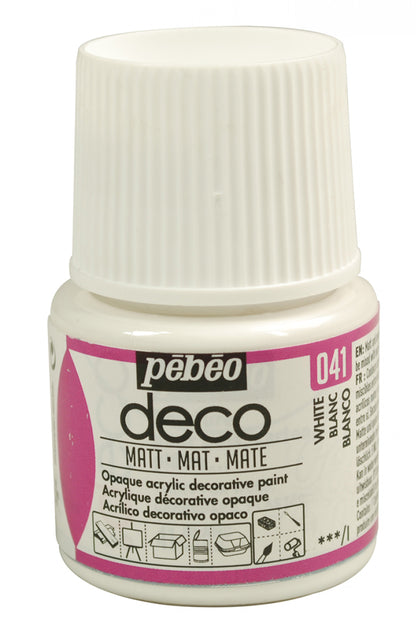 Decò Mat 45ml Bianco Pebeo