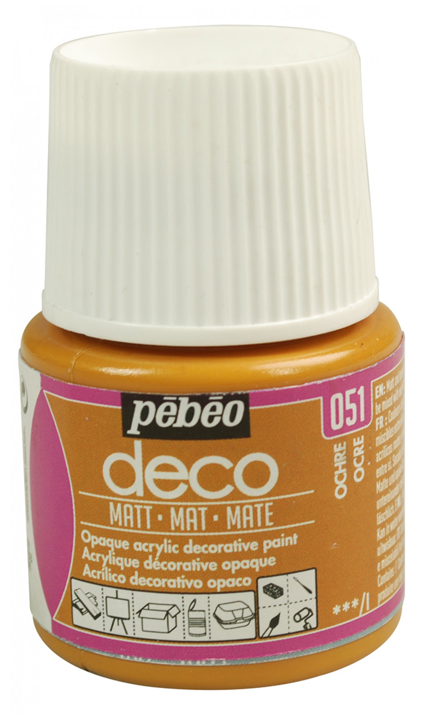 Decò Mat 45ml Ocra Pebeo