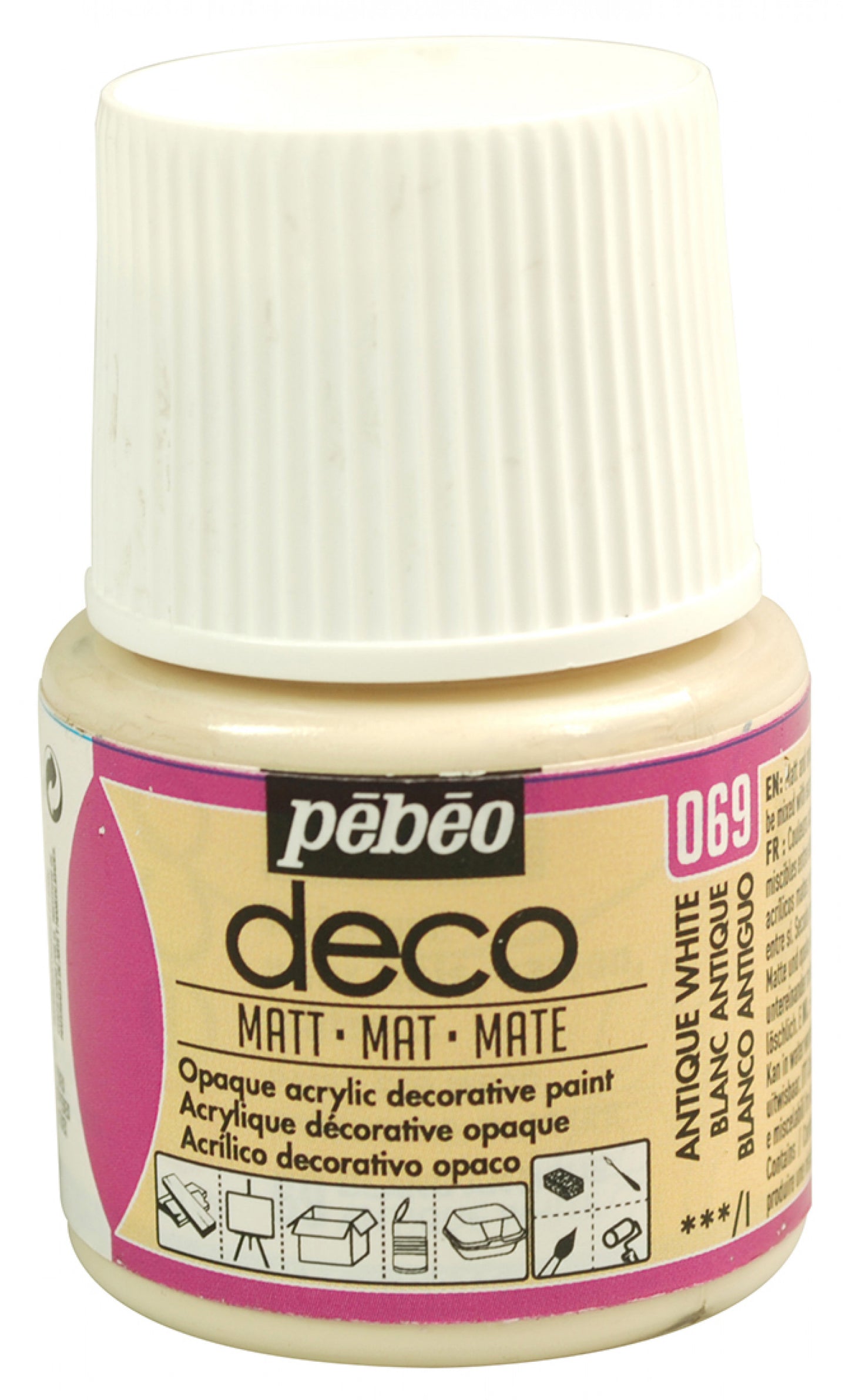 Decò Mat 45ml Bianco Antico Pebeo