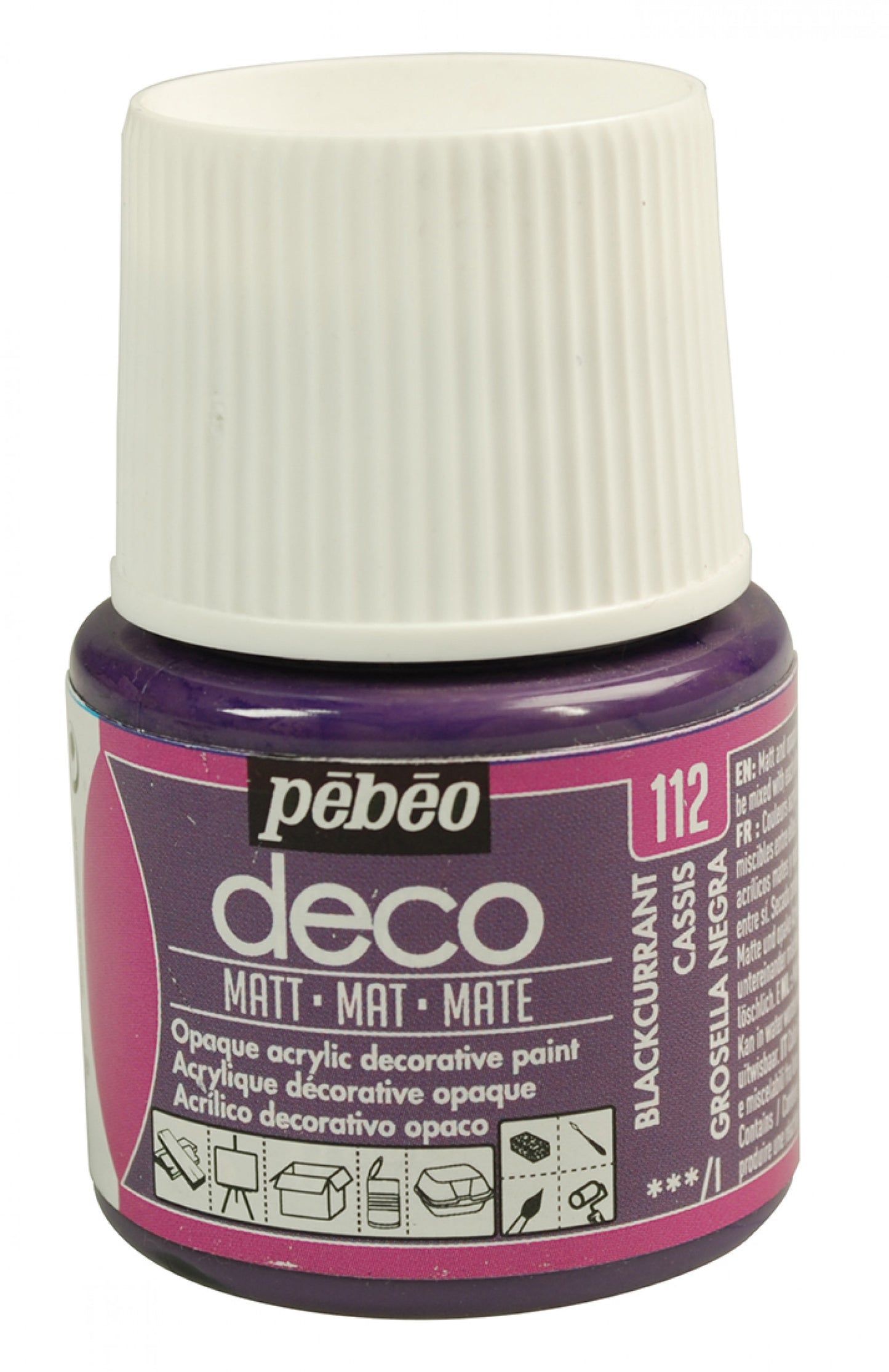 Decò Mat 45ml Cassis Pebeo