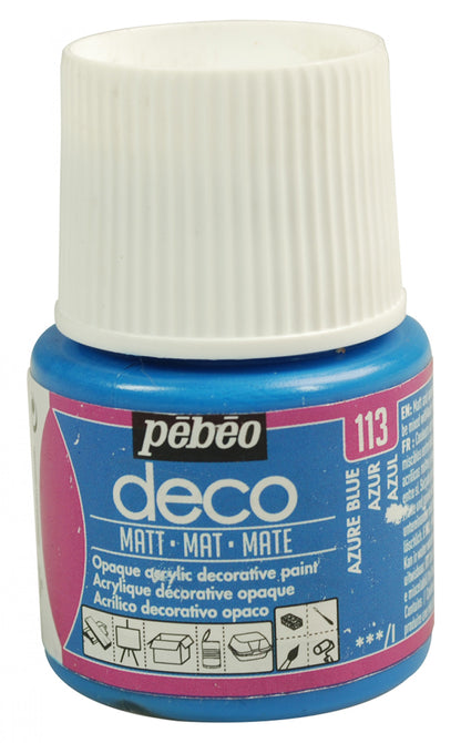 Decò Mat 45ml Azzurro Pebeo