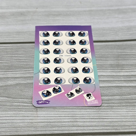 Occhi 3D misura 11mm Mod. 208