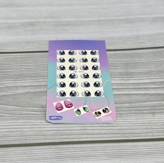 Occhi 3D misura 9mm Mod. 208