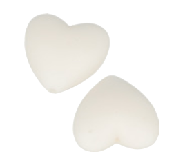 Coeurs en silicone blanc