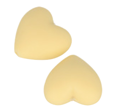 Coeurs en silicone jaune