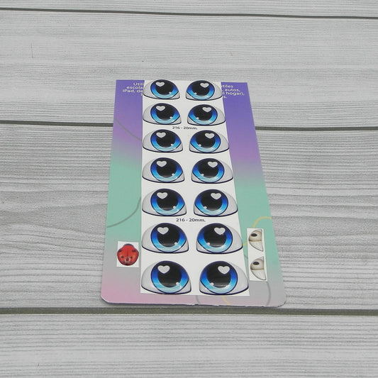Yeux 3D mesurant 20 mm Code 196D20