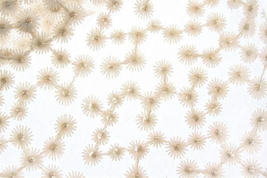 Cream Daisy Lace Fabric 50x65 cm