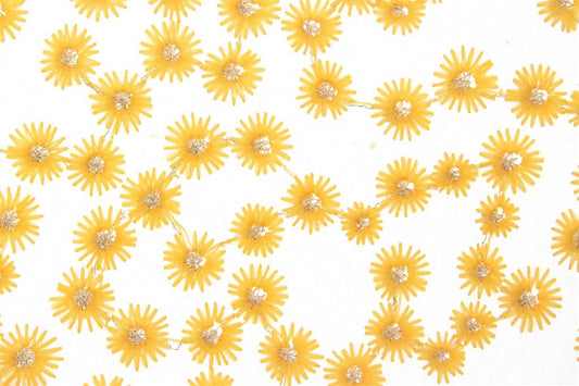 Yellow Daisy Lace Fabric 50x65 cm