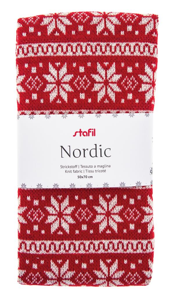 Tessuto Nordic Rosso/Bianco Stafil