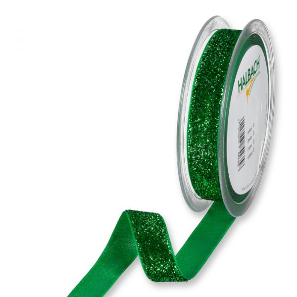 Green Glitter Ribbon 18mm 24046-57