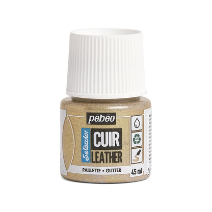 Setacolor Pebeo Leather Col. Gold Glitter 637
