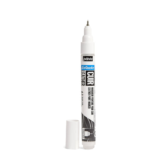 Setacolor Pebeo Leather Marker Col. White 610