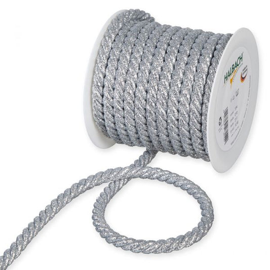 Silver Lurex Cord Ribbon 10mm