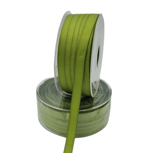 Double Satin Ribbon Olive Green 10mm Code 3809XP06