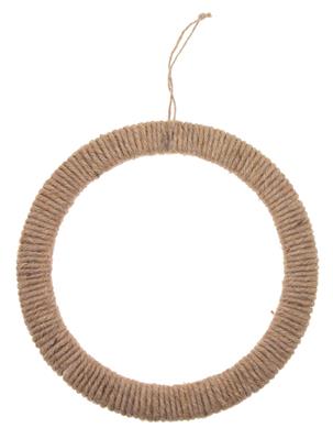 Wood and Jute circle with hole Code 3813-01