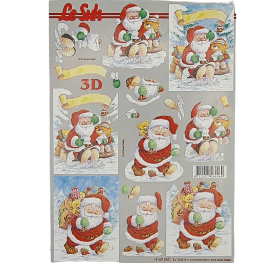 3D card Santa Claus