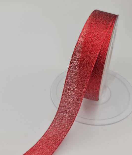 Shine Ribbon Red 25mm 4224G-08