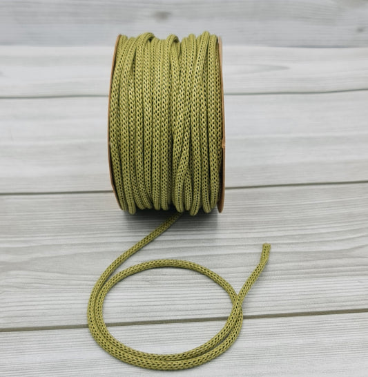 Papery Cord Ribbon 4mm Col. Green (Low)