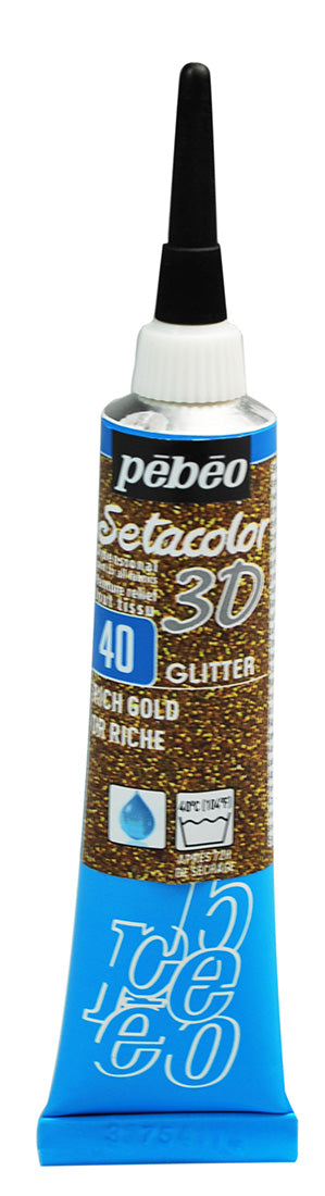 Setacolor 3D Glitter Col. 40 Rich Gold