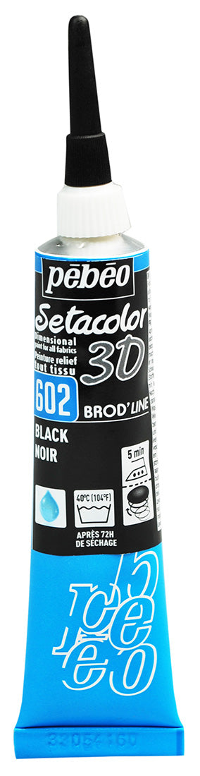 Setacolor 3D Brod'Line Col. 602 Black