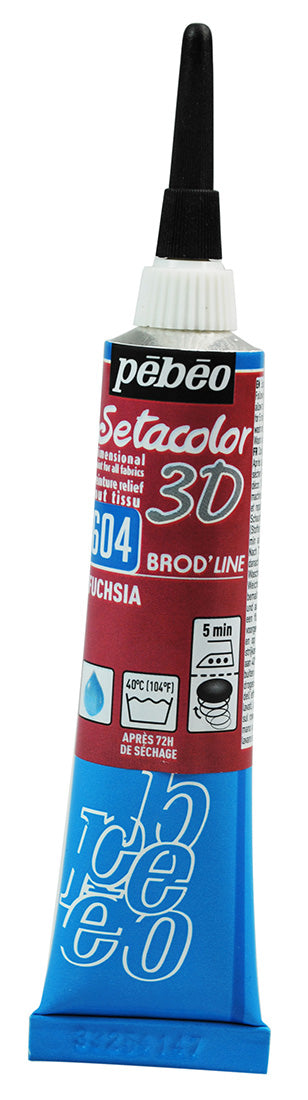 Setacolor 3D Brod'Line Col. 604 Fuchsia**